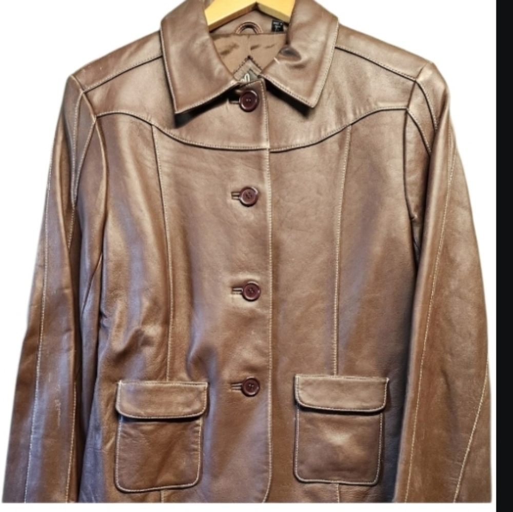 Tiboa Brown Leather Jacket